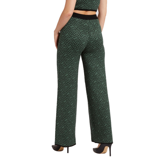 Guess Γυναικείο παντελόνι Posie Jacquard Wide Leg Pant